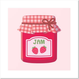 Classic Strawberry Jam Bottle Posters and Art